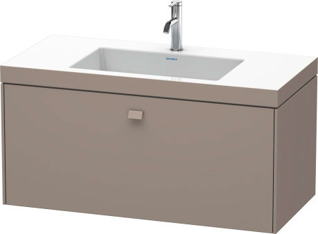Furniture washbasin c-bonded with vanity wall-mounted, BR4602O4343 furniture washbasin Vero Air included
