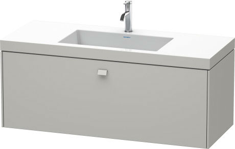 Furniture washbasin c-bonded with vanity wall-mounted, BR4603O0707 furniture washbasin Vero Air included