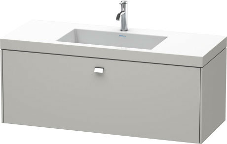 Furniture washbasin c-bonded with vanity wall-mounted, BR4603O1007 furniture washbasin Vero Air included