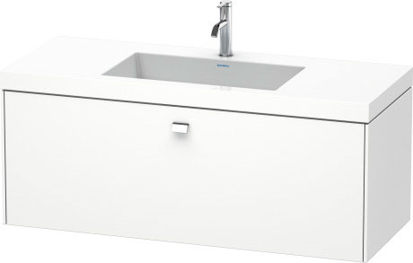 Furniture washbasin c-bonded with vanity wall-mounted, BR4603O1018 furniture washbasin Vero Air included