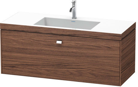 Furniture washbasin c-bonded with vanity wall-mounted, BR4603O1021 furniture washbasin Vero Air included