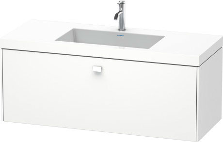 Furniture washbasin c-bonded with vanity wall-mounted, BR4603O1818 furniture washbasin Vero Air included