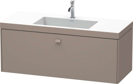 Furniture washbasin c-bonded with vanity wall-mounted, BR4603O4343 furniture washbasin Vero Air included