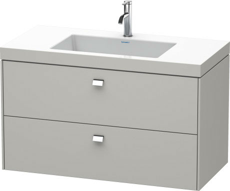 Furniture washbasin c-bonded with vanity wall-mounted, BR4607O1007 furniture washbasin Vero Air included