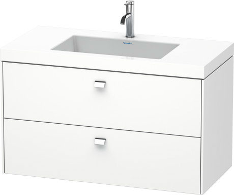 Furniture washbasin c-bonded with vanity wall-mounted, BR4607O1018 furniture washbasin Vero Air included