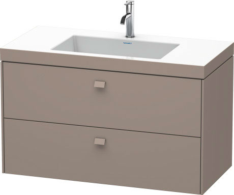 Furniture washbasin c-bonded with vanity wall-mounted, BR4607O4343 furniture washbasin Vero Air included