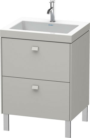 Furniture washbasin c-bonded with vanity floorstanding, BR4700O0707 furniture washbasin Vero Air included