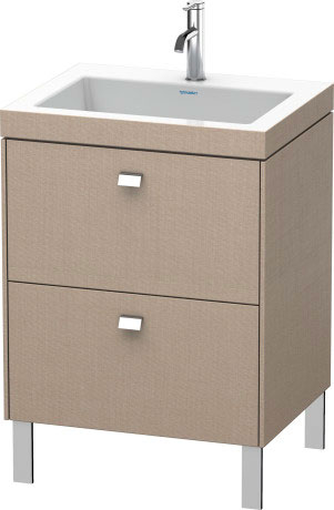 Furniture washbasin c-bonded with vanity floorstanding, BR4700O1075 furniture washbasin Vero Air included