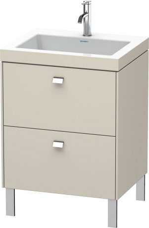 Furniture washbasin c-bonded with vanity floorstanding, BR4700O1091 furniture washbasin Vero Air included