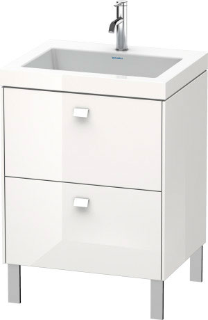 Furniture washbasin c-bonded with vanity floorstanding, BR4700O2222 furniture washbasin Vero Air included