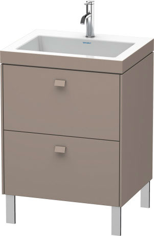 Furniture washbasin c-bonded with vanity floorstanding, BR4700O4343 furniture washbasin Vero Air included