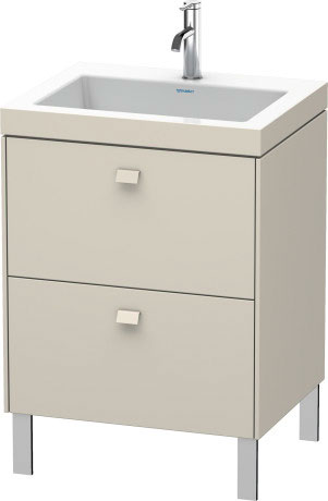 Furniture washbasin c-bonded with vanity floorstanding, BR4700O9191 furniture washbasin Vero Air included