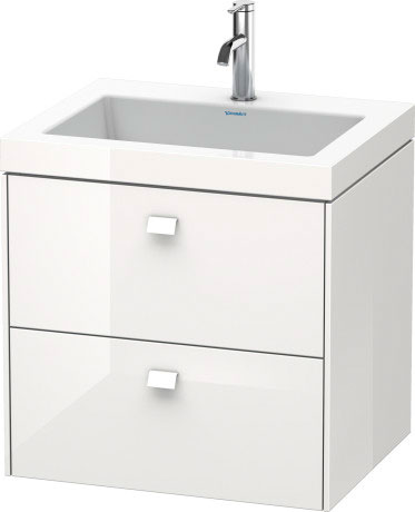 Furniture washbasin c-bonded with vanity wall-mounted, BR4605 N/O
