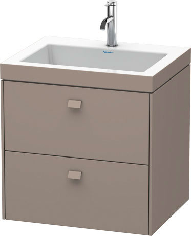 Furniture washbasin c-bonded with vanity wall-mounted, BR4605O4343 furniture washbasin Vero Air included