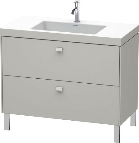 Furniture washbasin c-bonded with vanity floorstanding, BR4702O0707 furniture washbasin Vero Air included