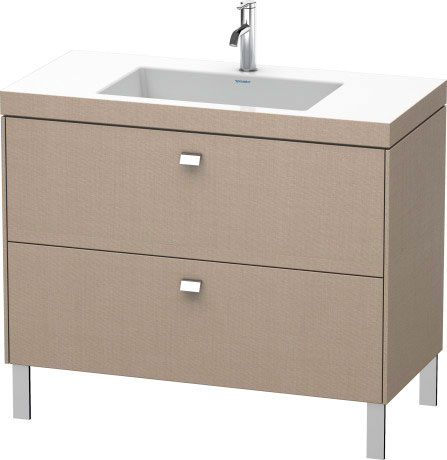 Furniture washbasin c-bonded with vanity floorstanding, BR4702O1075 furniture washbasin Vero Air included