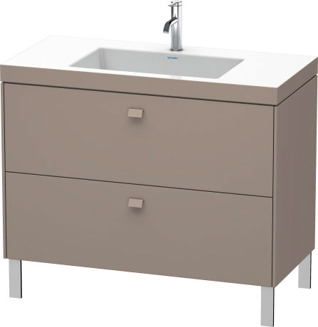 Furniture washbasin c-bonded with vanity floorstanding, BR4702O4343 furniture washbasin Vero Air included