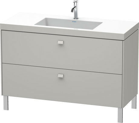 Furniture washbasin c-bonded with vanity floorstanding, BR4703O0707 furniture washbasin Vero Air included