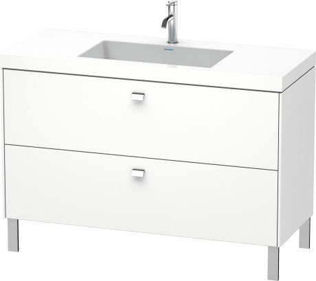 Furniture washbasin c-bonded with vanity floorstanding, BR4703O1018 furniture washbasin Vero Air included