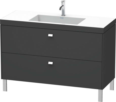 Furniture washbasin c-bonded with vanity floorstanding, BR4703O1049 furniture washbasin Vero Air included