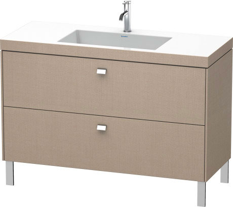 Furniture washbasin c-bonded with vanity floorstanding, BR4703O1075 furniture washbasin Vero Air included