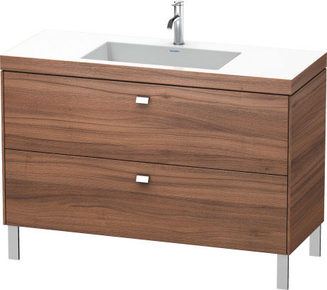 Furniture washbasin c-bonded with vanity floorstanding, BR4703O1079 furniture washbasin Vero Air included