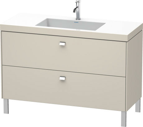 Furniture washbasin c-bonded with vanity floorstanding, BR4703O1091 furniture washbasin Vero Air included