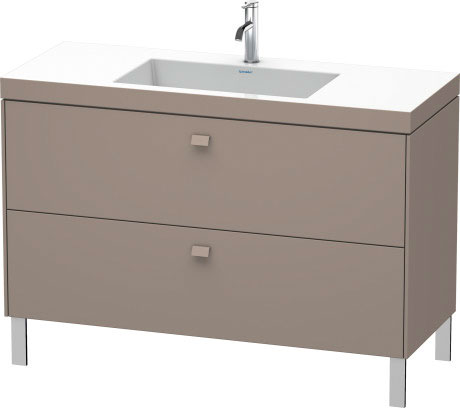 Furniture washbasin c-bonded with vanity floorstanding, BR4703O4343 furniture washbasin Vero Air included