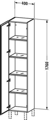 Tall cabinet, LC1180 L/R