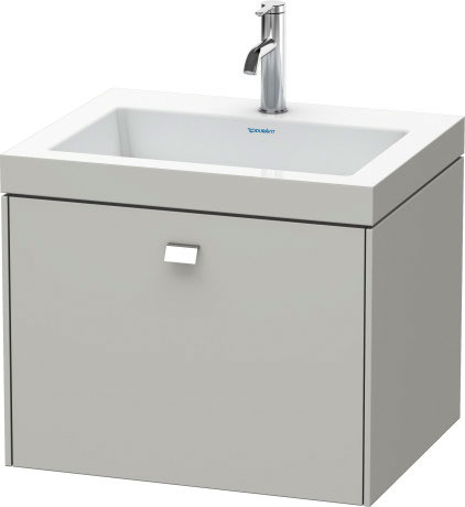 Furniture washbasin c-bonded with vanity wall-mounted, BR4600O1007 furniture washbasin Vero Air included