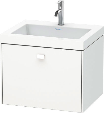 Furniture washbasin c-bonded with vanity wall-mounted, BR4600O1818 furniture washbasin Vero Air included
