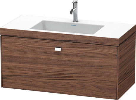 Furniture washbasin c-bonded with vanity wall-mounted, BR4602O1021 furniture washbasin Vero Air included