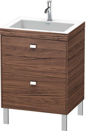 Furniture washbasin c-bonded with vanity floorstanding, BR4700O1021 furniture washbasin Vero Air included