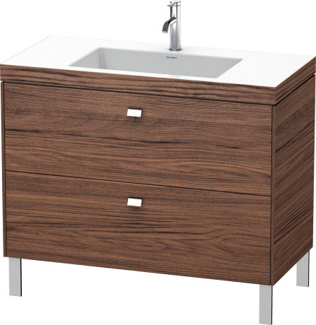 Furniture washbasin c-bonded with vanity floorstanding, BR4702O1021 furniture washbasin Vero Air included