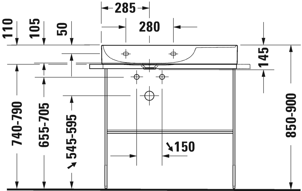 Lavabo asimétrico / Lavabo asimétrico para mueble, 234880