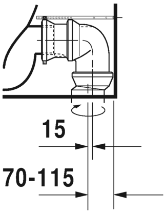 Stand-WC Kombination Duravit Rimless®, 219109