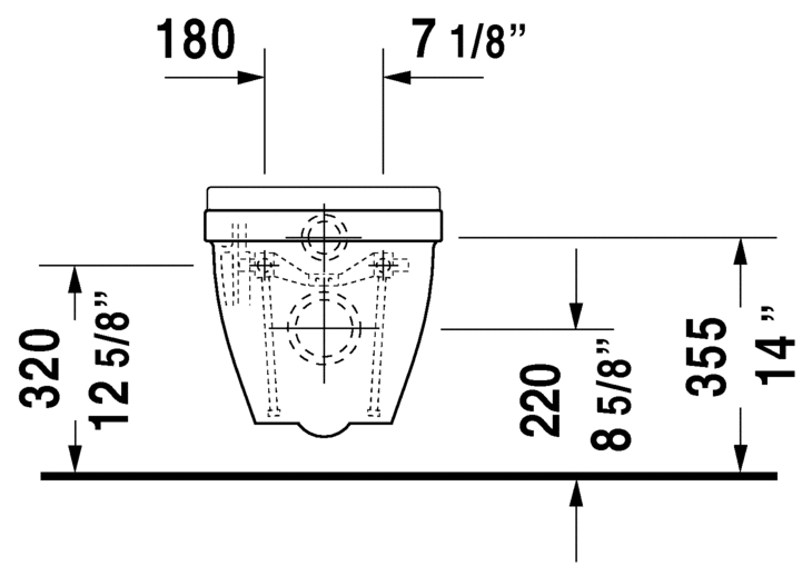 Toilet wall-mounted, 222609