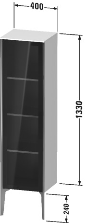 Semi-tall cabinet with glass door floor-standing, XV1367 L/R