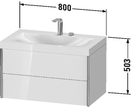 Furniture washbasin c-bonded with vanity wall mounted, XV4615 E/O/N