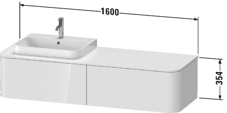 Mueble bajo lavabo para encimera suspendido, HP4944 L/R