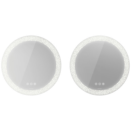 Mirror set (2 pieces) with lighting, HP7487 G/S
