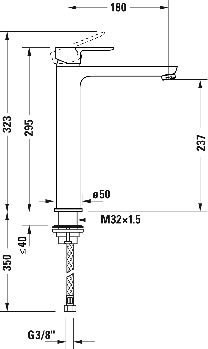 Miscelatore monocomando per lavabo XL, A11040002
