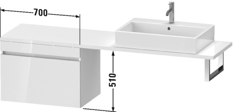 Meuble bas pour plan de toilette Compact, DS5343
