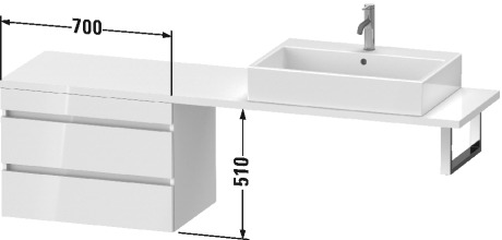Meuble bas pour plan de toilette Compact, DS5348