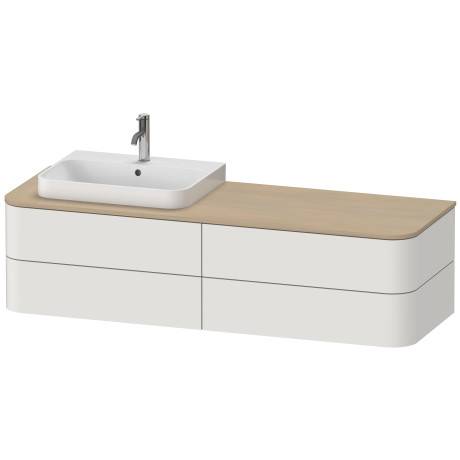 Vanit unit for console wall-mounted, HP4973L3939 for above counter basin Happy D.2 Plus