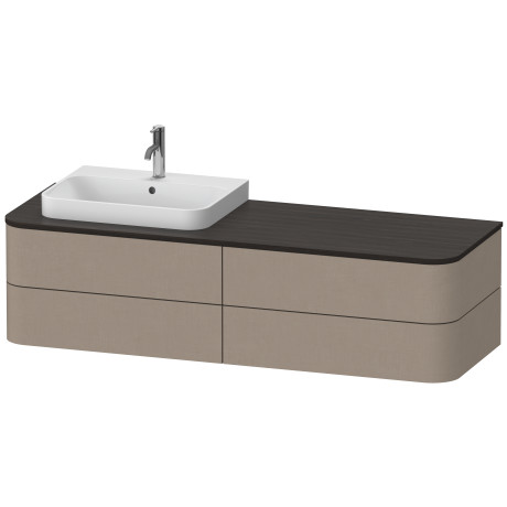 Vanit unit for console wall-mounted, HP4973L7575 for above counter basin Happy D.2 Plus
