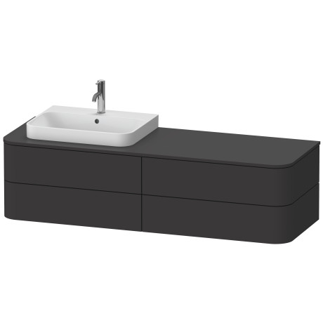 Vanit unit for console wall-mounted, HP4973L8080 for above counter basin Happy D.2 Plus