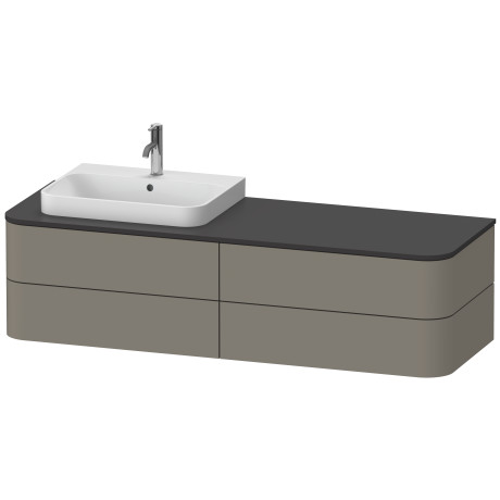 Vanit unit for console wall-mounted, HP4973L9292 for above counter basin Happy D.2 Plus