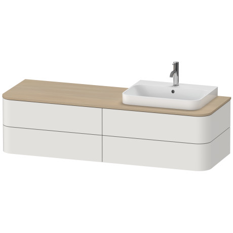 Vanit unit for console wall-mounted, HP4973R3939 for above counter basin Happy D.2 Plus