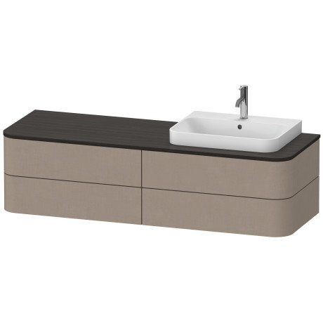 Vanit unit for console wall-mounted, HP4973R7575 for above counter basin Happy D.2 Plus